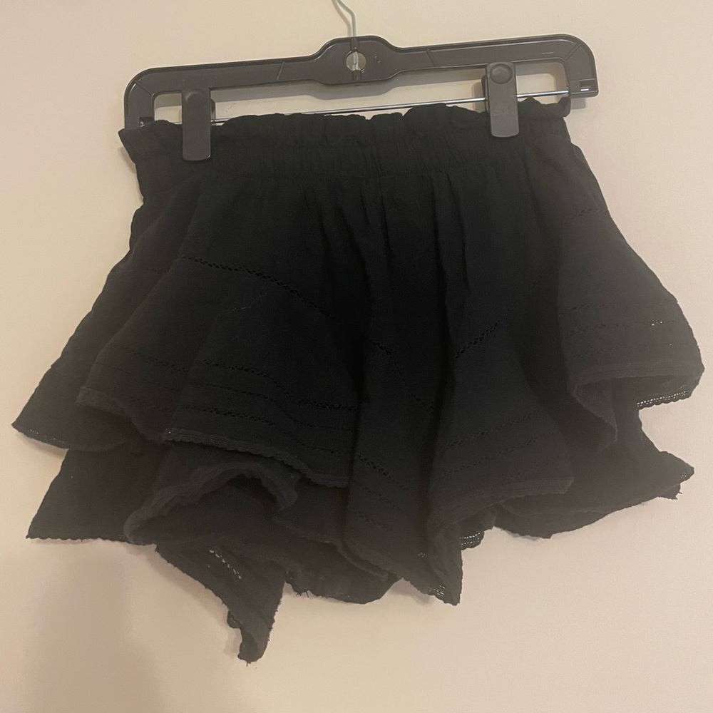 Black aerie ruffle skirt